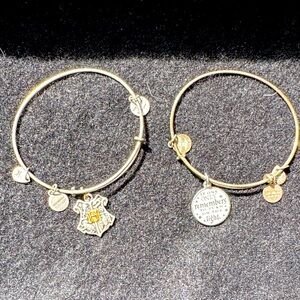 Alex and Ani Harry Potter Gold Charm Bracelet Duo